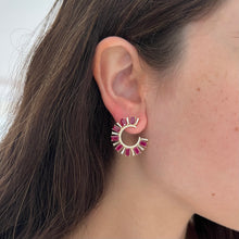14K GOLD DIAMOND RUBY JULIA EARRINGS