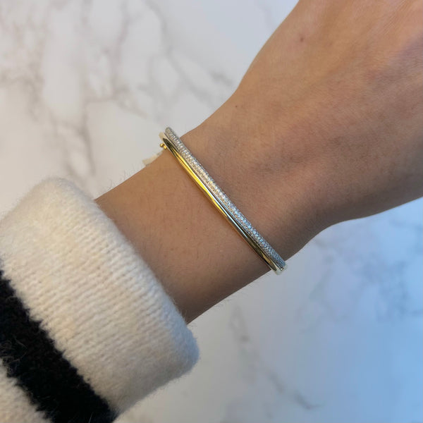 14K GOLD DIAMOND ELLA BANGLE