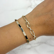 14K GOLD DIAMOND BLACK AGATE KALEY BRACELET