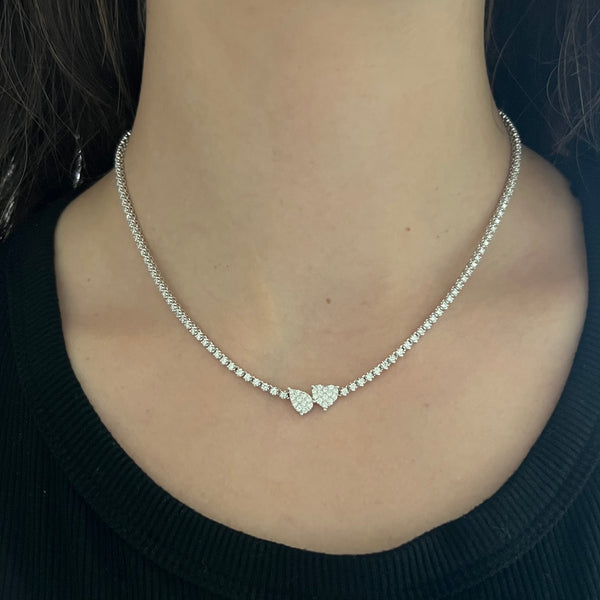 14K GOLD DIAMOND RIVVI NECKLACE