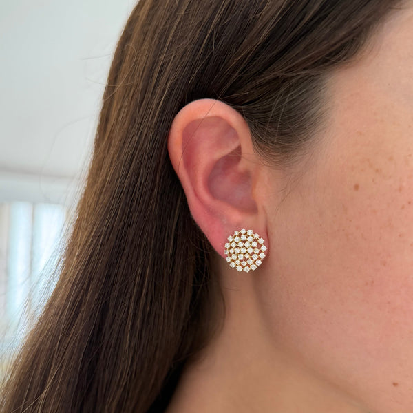 14K GOLD DIAMOND MANDI CIRCLE EARRINGS