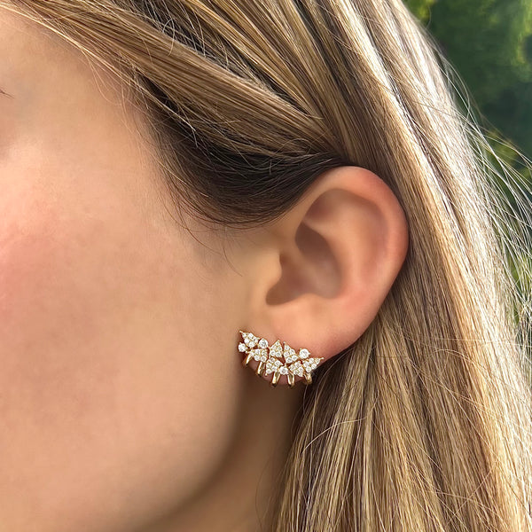 14K GOLD DIAMOND GISELLE EARRINGS
