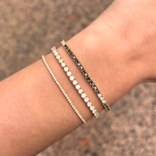 14k GOLD DIAMOND AND BLACK DIAMOND QUINN BRACELET