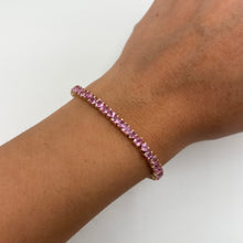 14K GOLD PINK SAPPHIRE MOLLY HEART BRACELET