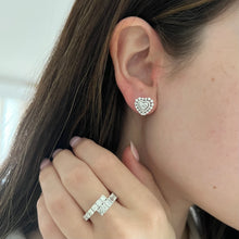 14K GOLD DIAMOND RISA HEART EARRINGS