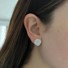14K GOLD DIAMOND VIA CUSHION EARRINGS