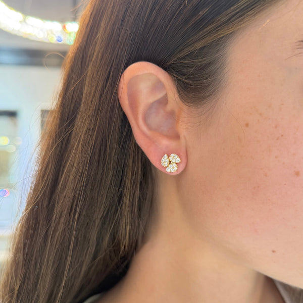 14K GOLD DIAMOND NESSA STUDS