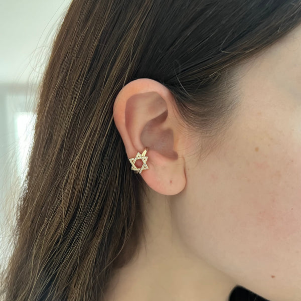 14K GOLD DIAMOND ALLISON EAR CUFF