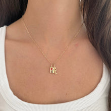14K GOLD LOCK AND KEY NECKLACE