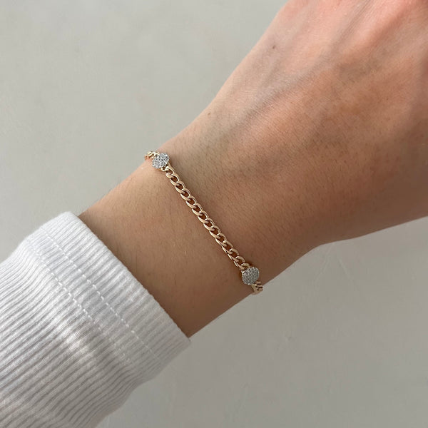 14K GOLD DIAMOND SLOANE BRACELET