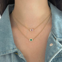 14K GOLD DIAMOND PINK SAPPHIRE SHANNA NECKLACE
