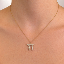 14K GOLD DIAMOND EDEN CHAI NECKLACE