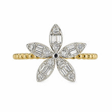 14K GOLD DIAMOND SHEILA FLOWER RING