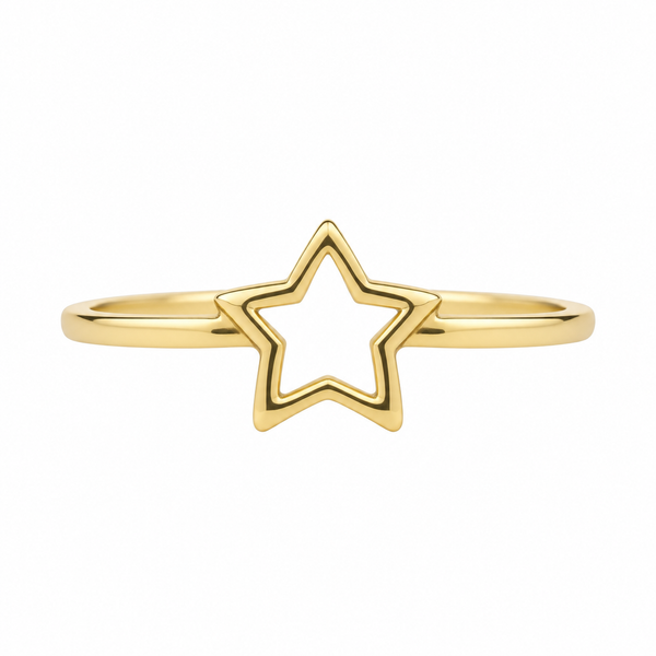 14K GOLD STAR RING