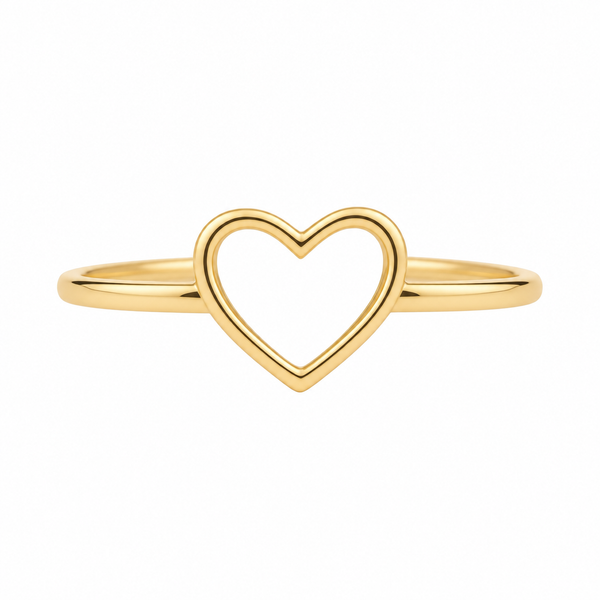 14K GOLD HEART RING