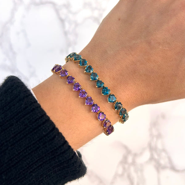 Amethyst heart bracelet discount