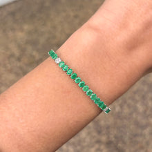 14K GOLD DIAMOND EMERALD MEDIUM RENA BRACELET