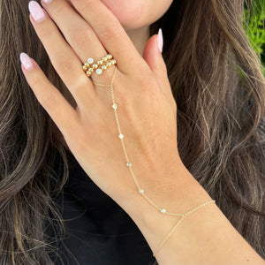 14K GOLD DIAMOND ZOEY HAND CHAIN