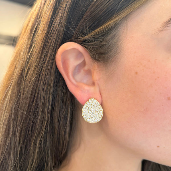 14K GOLD DIAMOND AND PEARL VALERIE EARRINGS