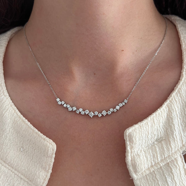 14K GOLD DIAMOND DAHLIA NECKLACE