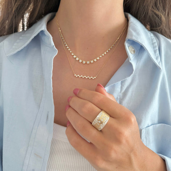 14K GOLD DIAMOND DAPHNE RING