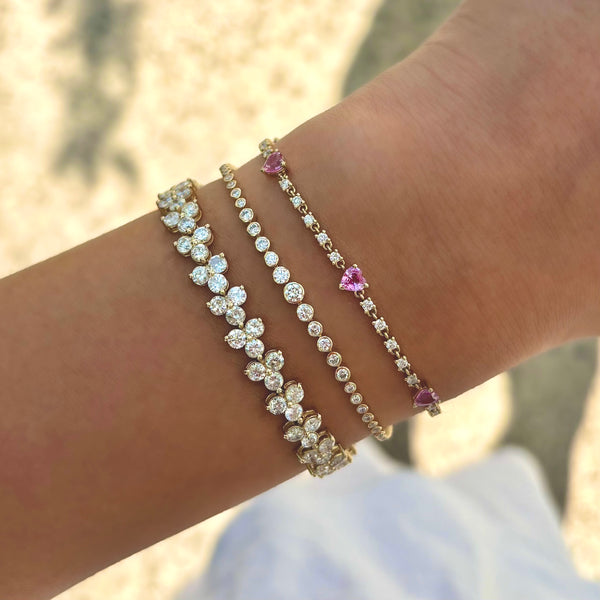 14K GOLD DIAMOND CAMI BEZEL BRACELET