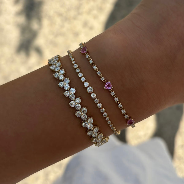 14K GOLD DIAMOND CAMI BEZEL BRACELET