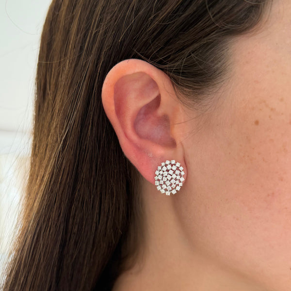 14K GOLD DIAMOND MANDI OVAL EARRINGS