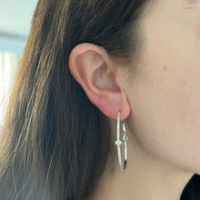 14K GOLD DIAMOND LARGE HAILEE HOOPS