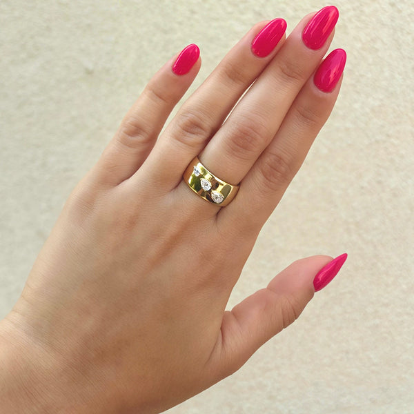14K GOLD DIAMOND ANNABETH RING