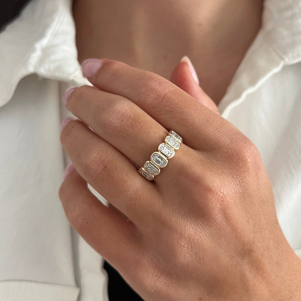 14K GOLD DIAMOND EVELYN RING