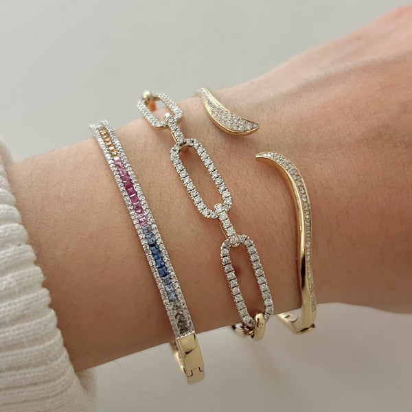 14K GOLD DIAMOND CAMERON BRACELET