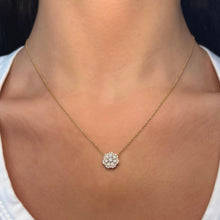 14K GOLD DIAMOND REMI FLOWER NECKLACE
