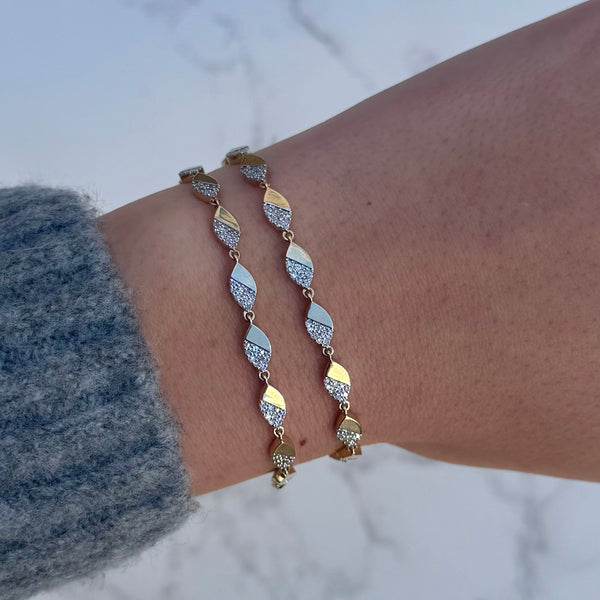 14K GOLD DIAMOND DEEDEE MARQUIS BRACELET