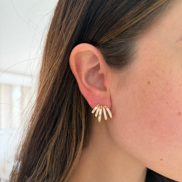 14K GOLD DIAMOND CHANTELLE EARRINGS