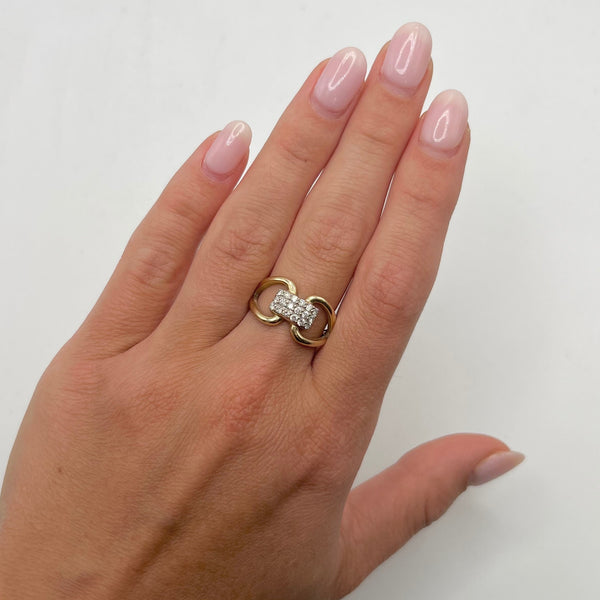14K GOLD DIAMOND LORI RING