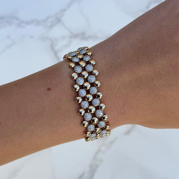 14K GOLD DIAMOND JEANNIE BRACELET