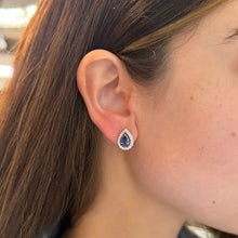 14K GOLD DIAMOND AND SAPPHIRE PARKER STUDS