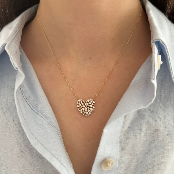 14K GOLD DIAMOND GINGER HEART NECKLACE