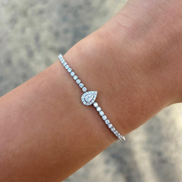 14K GOLD DIAMOND MALI PEAR BRACELET