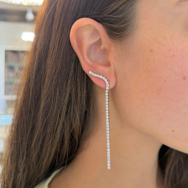 14K GOLD DIAMOND SABRINA EARRINGS