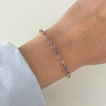 14K GOLD MULTI COLOR SAPPHIRE MELINDA BRACELET