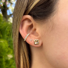 14K GOLD SMALL RAYA CLOVER STUDS