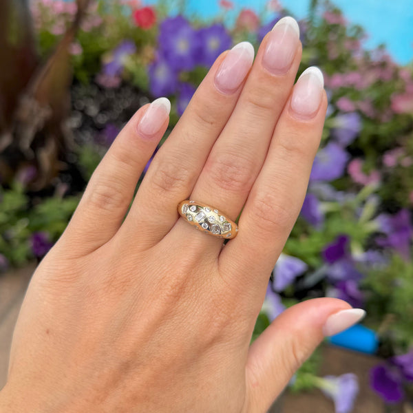 14K GOLD DIAMOND QUINN RING