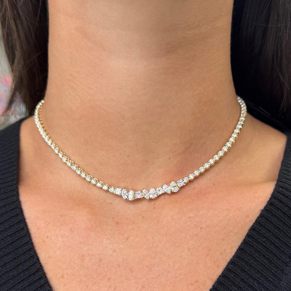 14K GOLD DIAMOND ALEXA NECKLACE