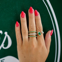 14K GOLD DIAMOND EMERALD ALANA RING