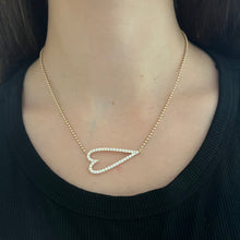 14K GOLD DIAMOND CAMERON HEART NECKLACE