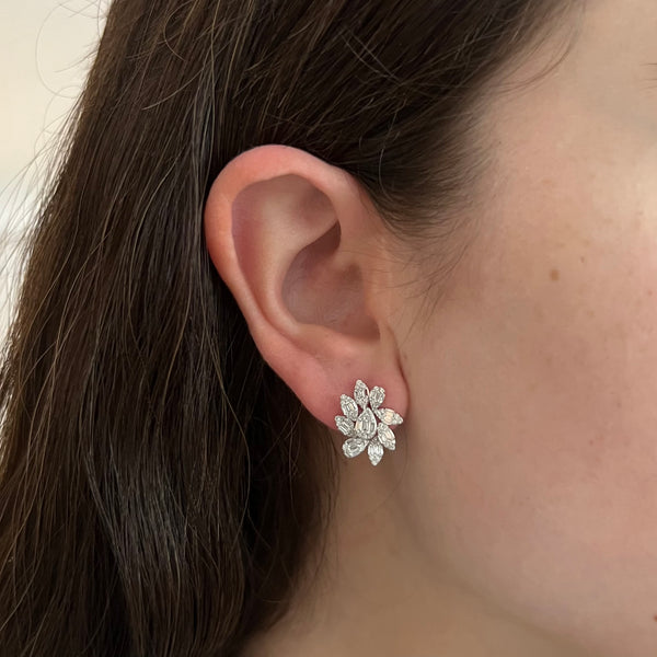 14K GOLD DIAMOND TALI STUDS