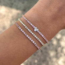14K GOLD PINK SAPPHIRE LISA BRACELET