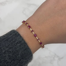 14K GOLD DIAMOND RUBY KAYLIE BRACELET